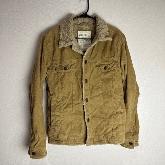 Aeropostale Corduroy Sherpa Lined Jacket Size Small - Picture 1 of 8
